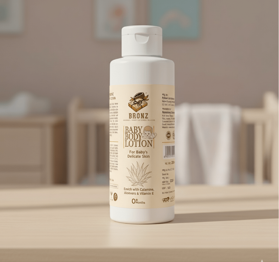 Bronz Baby Body Lotion Enrich With Calamine, Aloevera & Vitamin E 0+ Months 200ml - BRONZBronz Baby Body Lotion Enrich With Calamine, Aloevera & Vitamin E 0+ Months 200mlBronzBRONZ#original_value#