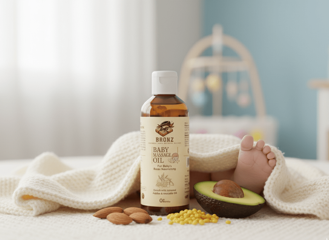 Bronz Baby Body Lotion(100ml), Massage Oil(100ml) & Body Wash(100ml) Gift Pack For Your Loved Ones - BRONZBronz Baby Body Lotion(100ml), Massage Oil(100ml) & Body Wash(100ml) Gift Pack For Your Loved OnesBRONZBRONZ5698562541Bronz Baby Body Lotion(100ml), Massage Oil(100ml) & Body Wash(100ml) Gift Pack For Your Loved Ones