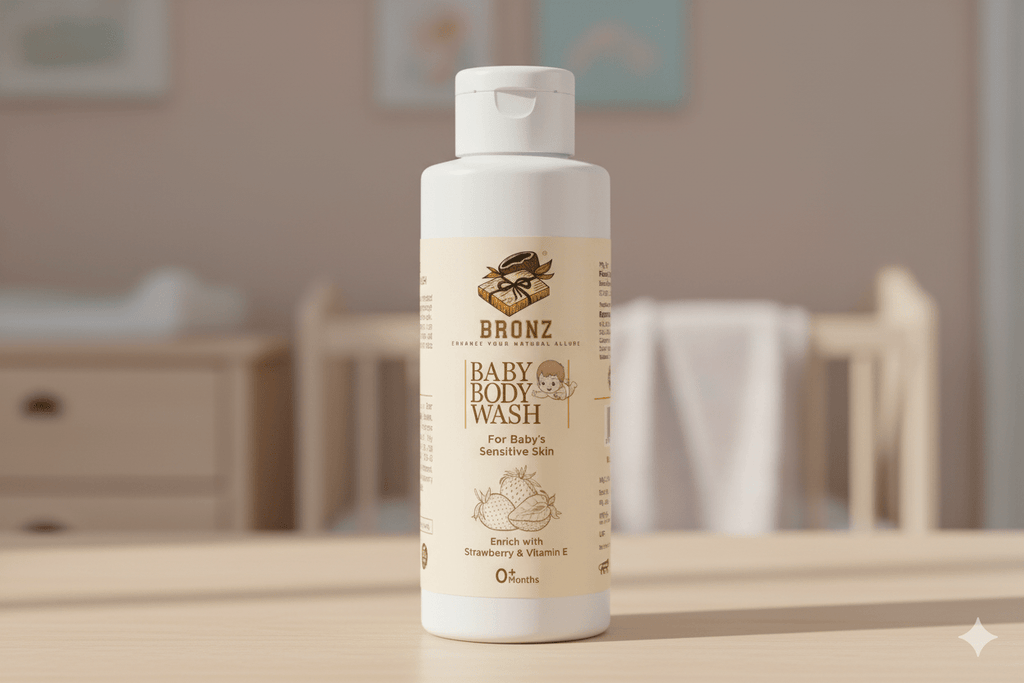 Bronz Baby Body Wash Enrich With Strawberry & Vitamin E For Baby's Delicate Skin 0+ Months 100ml. - BRONZBronz Baby Body Wash Enrich With Strawberry & Vitamin E For Baby's Delicate Skin 0+ Months 100ml.BronzBRONZBRN-BBY-BDY-LTN2Bronz Baby Body Wash Enrich With Strawberry & Vitamin E For Baby's Delicate Skin 0+ Months 100ml.