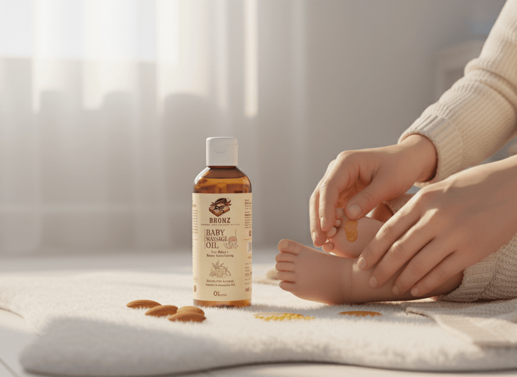 Bronz Baby Massage Oil Enrich With Almond, Jojoba & Avacado Oil For Baby's Relax Nourishing 100ml. 0+ Months - BRONZBronz Baby Massage Oil Enrich With Almond, Jojoba & Avacado Oil For Baby's Relax Nourishing 100ml. 0+ MonthsBronzBRONZBRONZ Baby Massage Oil Enrich With Almond, Jojoba & Avacado Oil For Baby's Relax NourishingBronz Baby Massage Oil Enrich With Almond, Jojoba & Avacado Oil For Baby's Relax Nourishing 100ml. 0+ Months