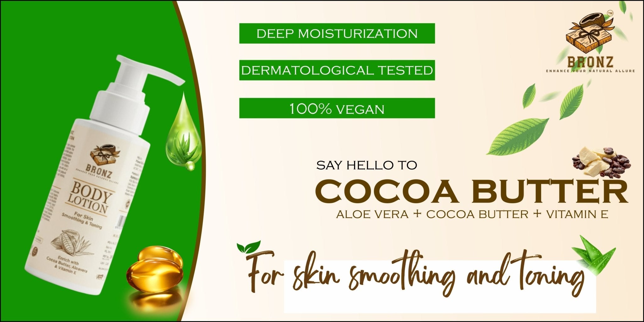 Bronz Body Lotion 200ml. & Face Wash 100ml. Combo Pack For Natural Glow - BRONZBronz Body Lotion 200ml. & Face Wash 100ml. Combo Pack For Natural GlowBronzBRONZBRN-BDY-LTN-100Bronz Body Lotion 200ml. & Face Wash 100ml. Combo Pack For Natural Glow