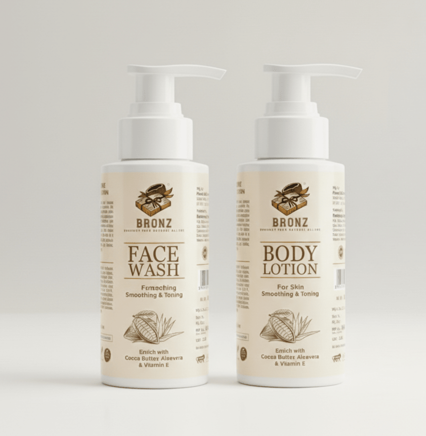 Bronz Body Lotion 200ml. & Face Wash 100ml. Combo Pack For Natural Glow - BRONZBronz Body Lotion 200ml. & Face Wash 100ml. Combo Pack For Natural GlowBronzBRONZBRN-BDY-LTN-100Bronz Body Lotion 200ml. & Face Wash 100ml. Combo Pack For Natural Glow