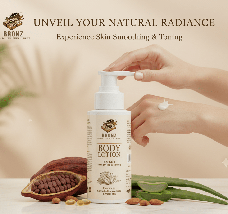 Bronz Body Lotion Enrich With Cocoa Butter, Aloevera & Vitamin E For Skin Smoothing & Toning 200ml. - BRONZBronz Body Lotion Enrich With Cocoa Butter, Aloevera & Vitamin E For Skin Smoothing & Toning 200ml.BronzBRONZ5985652152Bronz Body Lotion Enrich With Cocoa Butter, Aloevera & Vitamin E For Skin Smoothing & Toning 200ml.