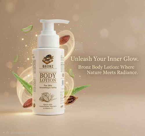 Bronz Body Lotion Enrich With Cocoa Butter, Aloevera & Vitamin E For Skin Smoothing & Toning 200ml.