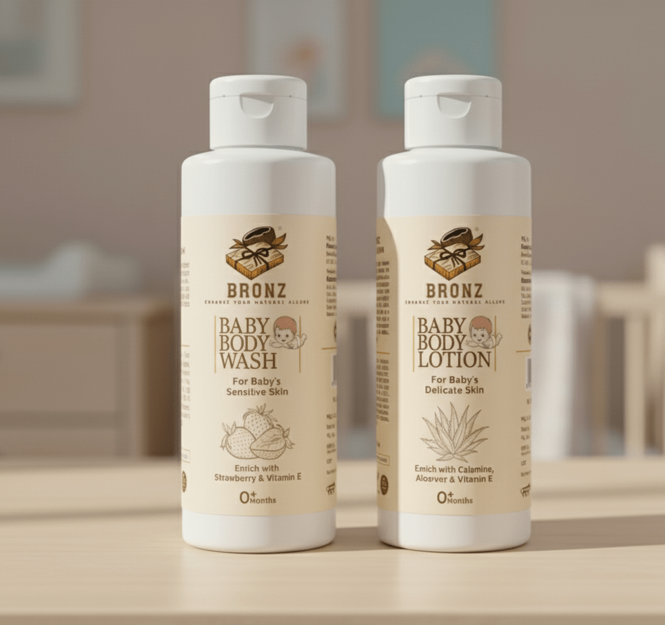 Bronz Combo Pack Baby Body Wash 100ml. & Baby Body Lotion 100ml. For Baby's Delicate Skin - BRONZBronz Combo Pack Baby Body Wash 100ml. & Baby Body Lotion 100ml. For Baby's Delicate SkinBronzBRONZBRN-CMB-BBY-BDYBronz Combo Pack Baby Body Wash 100ml. & Baby Body Lotion 100ml. For Baby's Delicate Skin
