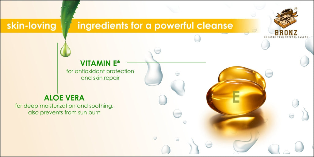 Bronz Face Wash Enrich With Aloevera & Vitamin E 100ml. - BRONZBronz Face Wash Enrich With Aloevera & Vitamin E 100ml.BronzBRONZBRN-FC-WSH-NRCBronz Face Wash Enrich With Aloevera & Vitamin E 100ml.