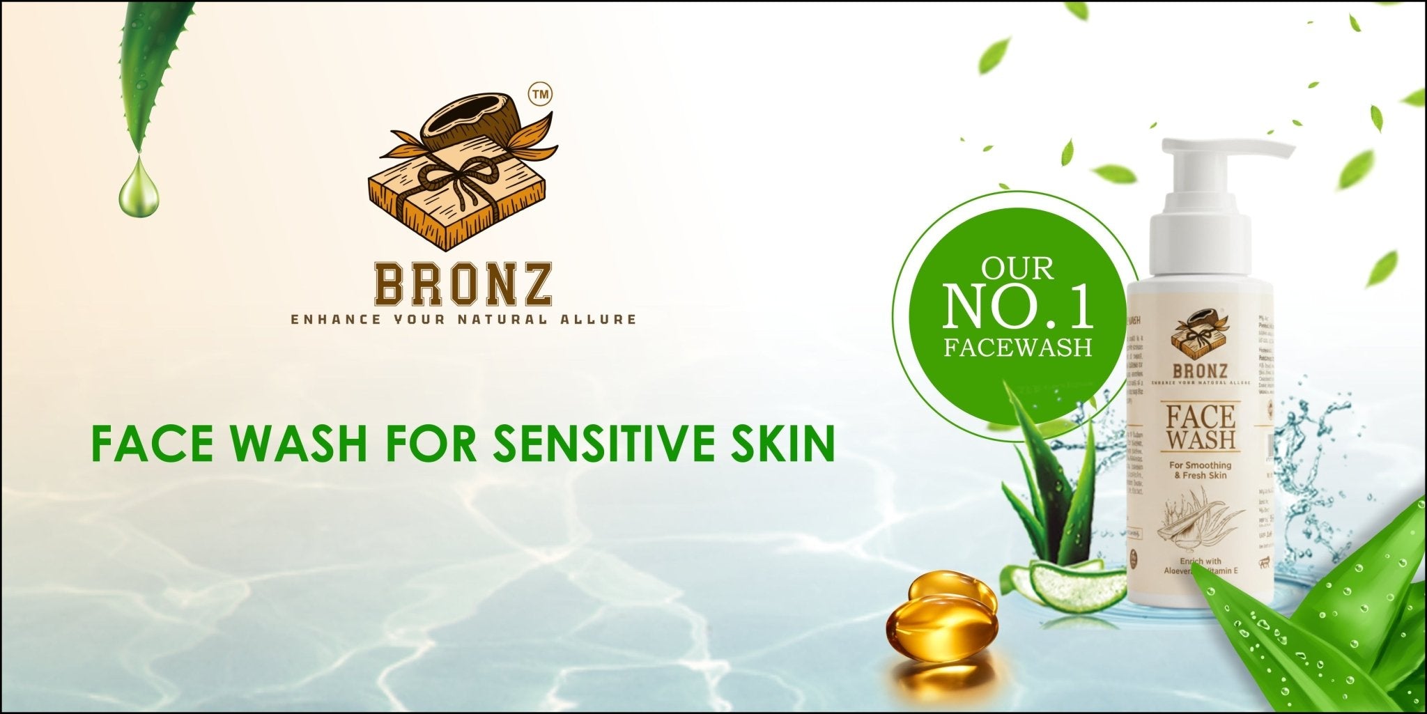 Bronz Face Wash Enrich With Aloevera & Vitamin E 100ml. - BRONZBronz Face Wash Enrich With Aloevera & Vitamin E 100ml.BronzBRONZBRN-FC-WSH-NRCBronz Face Wash Enrich With Aloevera & Vitamin E 100ml.